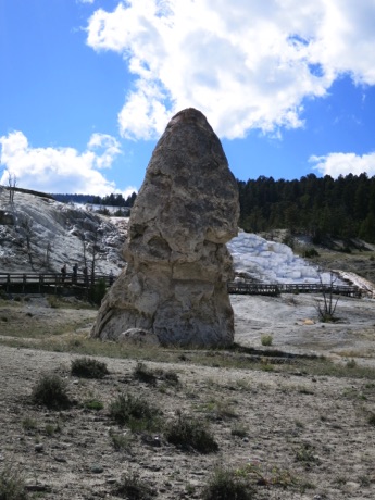 formation at Mammoth Hot Springs, Yellowstone N.P.